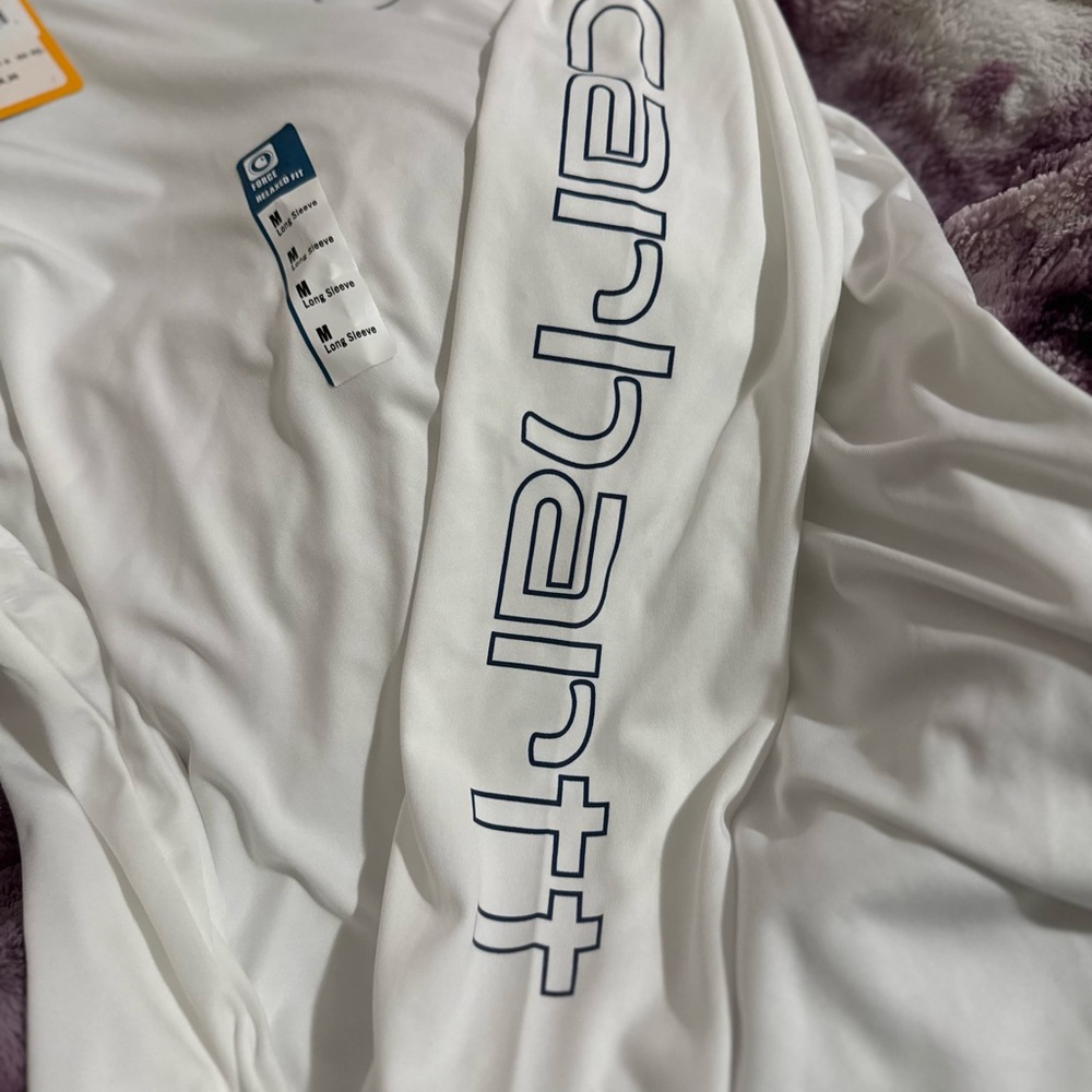 Carhartt White Relaxed Fit Long Sleeve Tee